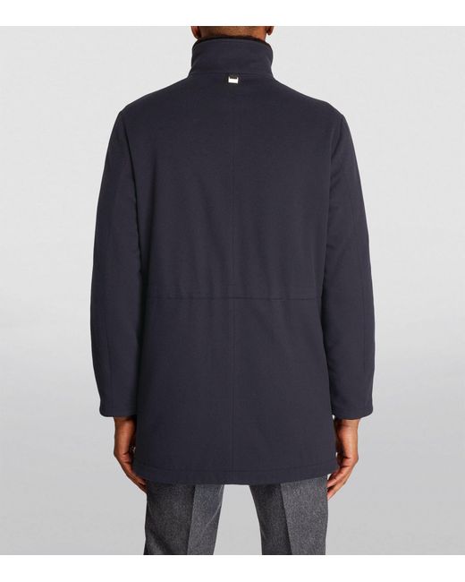 Corneliani Beaver-fur-collar Jacket in Blue for Men | Lyst