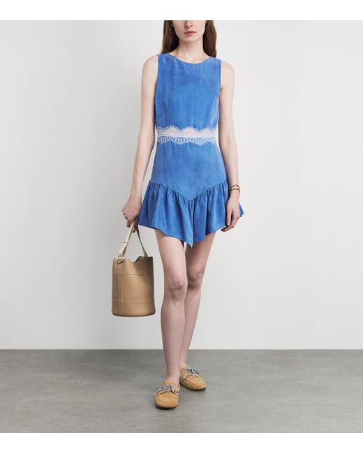 Claudie Pierlot Blue Backless Mini Dress