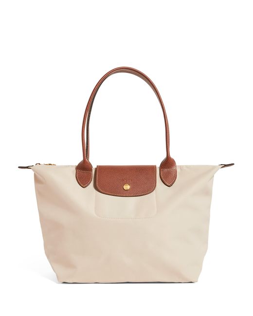 Longchamp White Medium Le Pliage Original Tote Bag