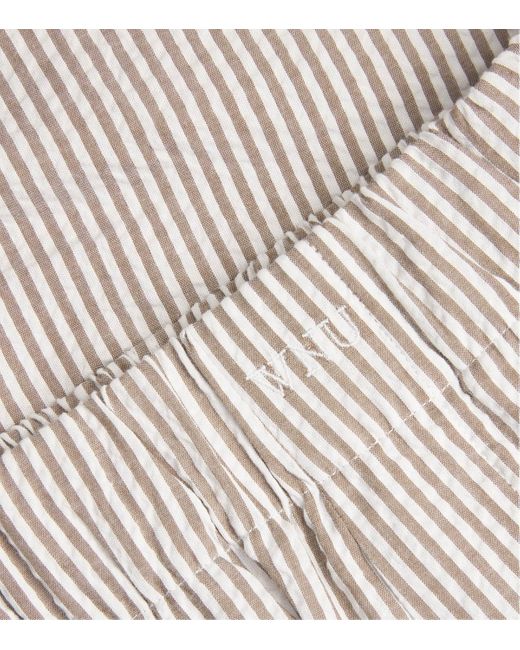 With Nothing Underneath Gray Cotton Striped Seersucker Boxer Shorts