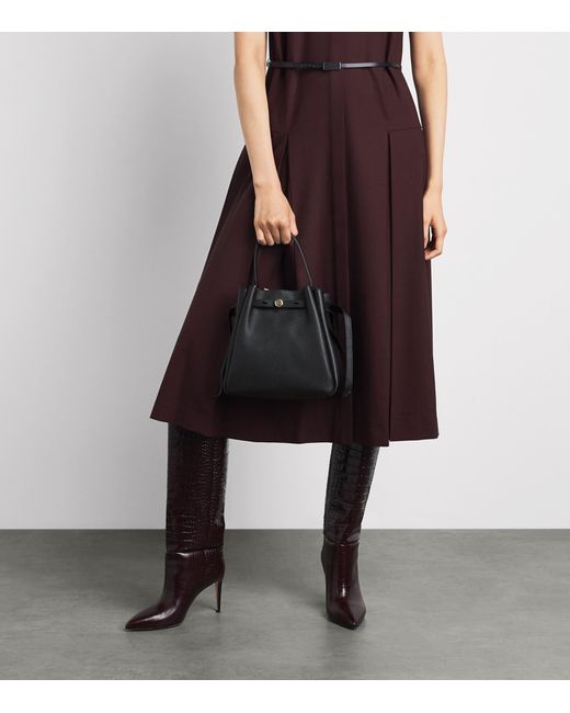 Tory Burch Black Leather Romy Bucket Bag