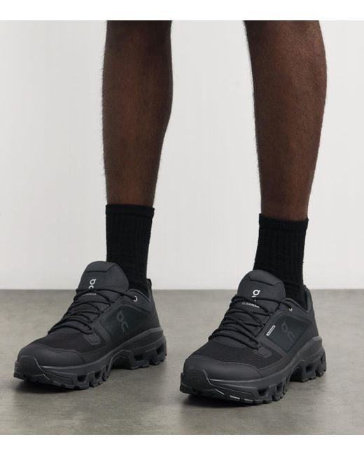 On Shoes Black Cloudrock Waterproof Hiking Trainers for men