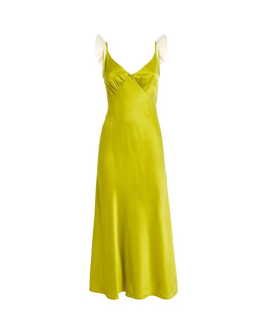 Doen Yellow Silk Claire Dress