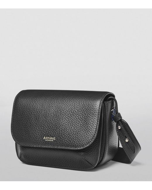 Aspinal Black Leather Ella Cross-Body Bag