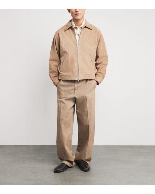 NN07 Natural Goat Suede Petrus Jacket for men
