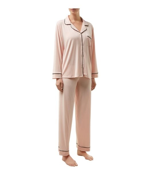 Eberjey Pink Gisele Classic Pyjama Set