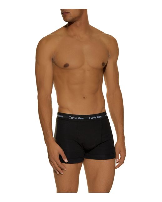 Calvin Klein Black Cotton Stretch Boxer Briefs for men