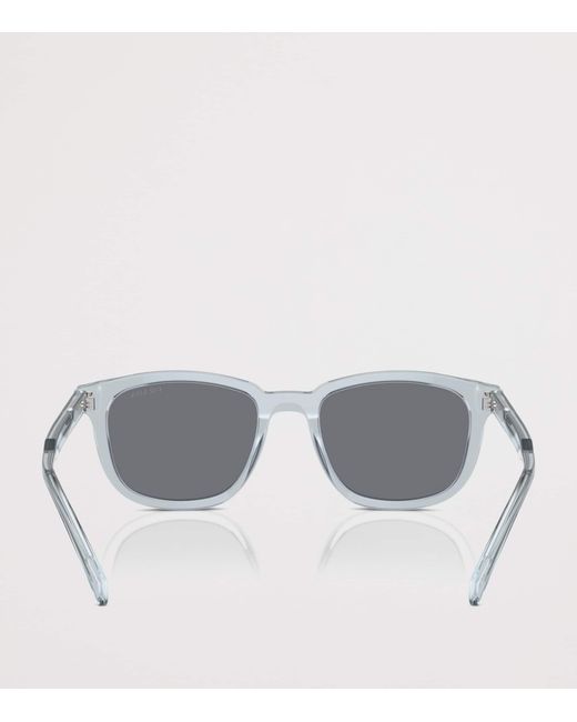Prada Gray Acetate Pillow Sunglasses for men