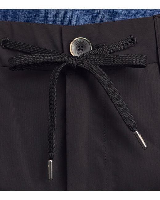 Herno Blue Technical Drawstring Trousers for men