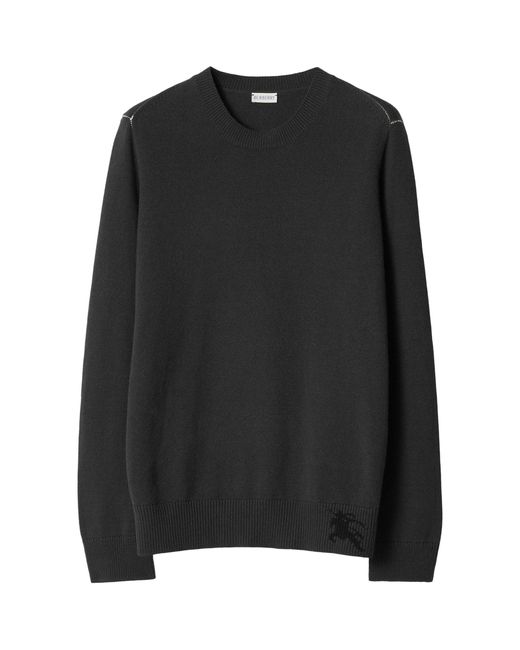 Burberry Black Cashmere Ekd Sweater for men