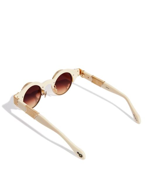 Matsuda Brown Round-Frame Sunglasses for men