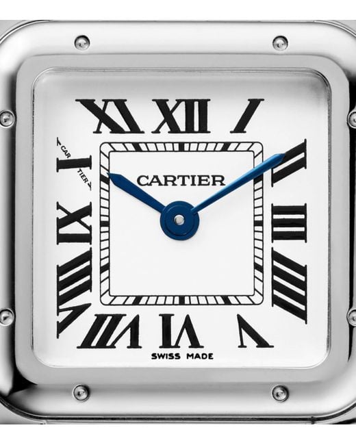 Cartier White Small Stainless Steel Panthère De Watch