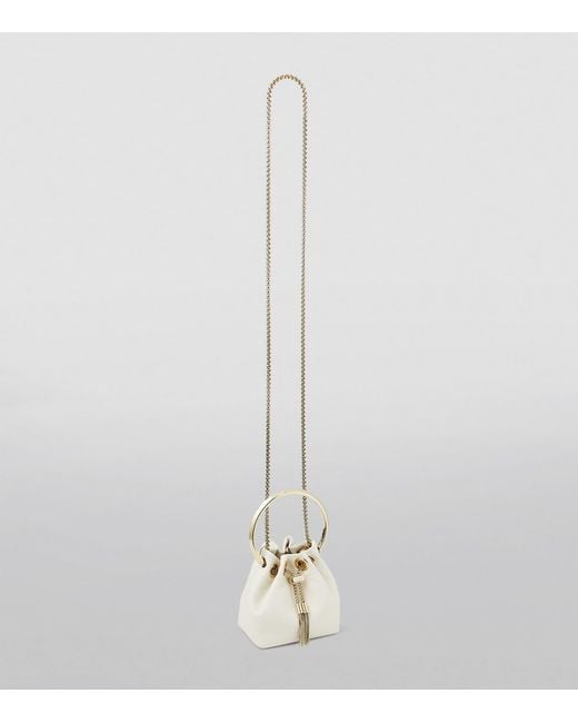 Jimmy Choo White Micro Bon Bon Top-Handle Bag
