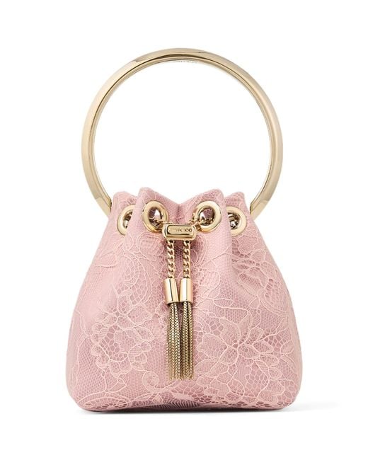 Jimmy Choo Pink Micro Bon Bon Top-Handle Bag