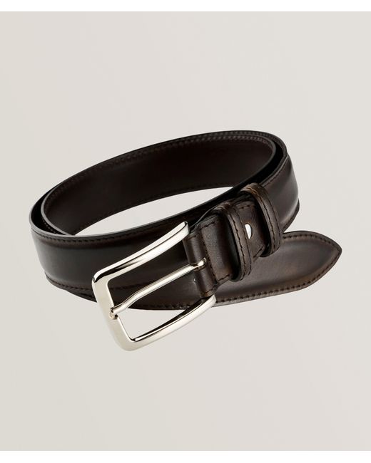 Bontoni Black Smooth Calf Leather Belt