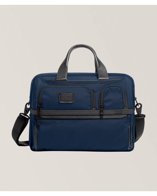 Tumi Blue Alpha Expandable Organizer Laptop Briefcase