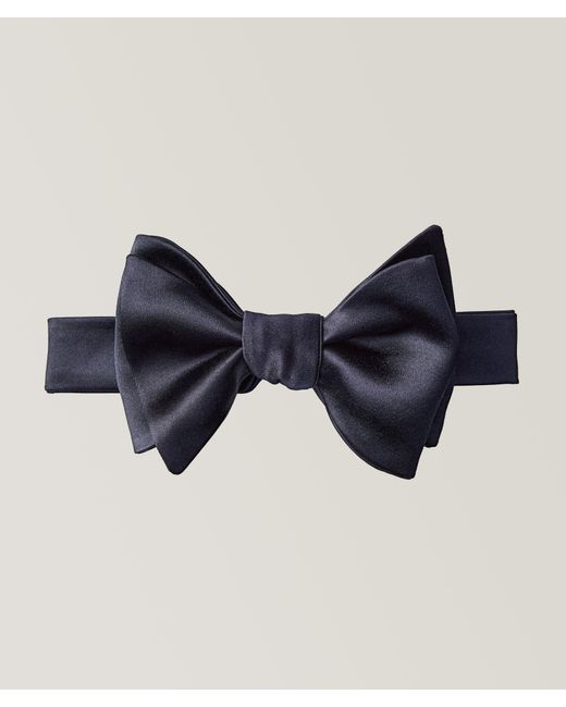 Brunello Cucinelli Blue Silk Bowtie