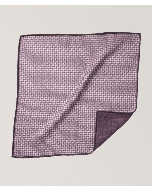 Brunello Cucinelli Purple Silk Pocket Square