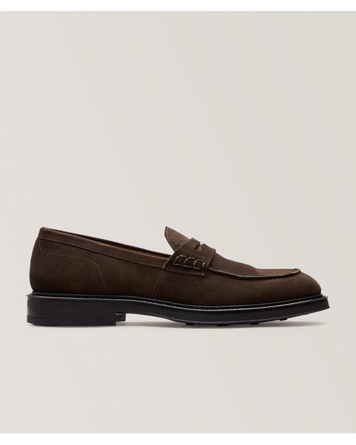 Harold Brown Split-Toe Suede Penny Loafers for men