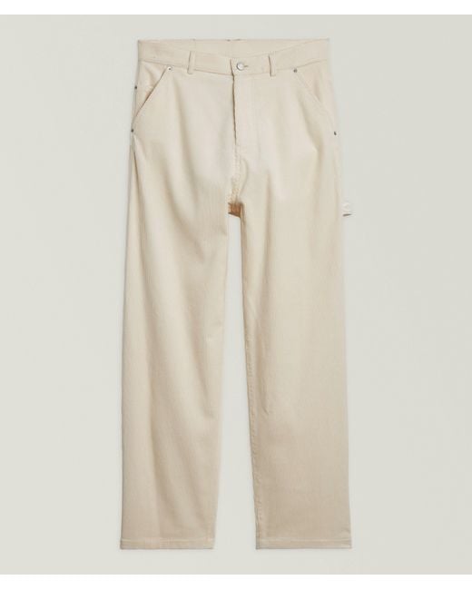 Drole de Monsieur Natural Corduroy Wide-Leg Pants for men