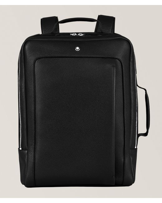 Montblanc Black Companion Leather Rectangular Backpack
