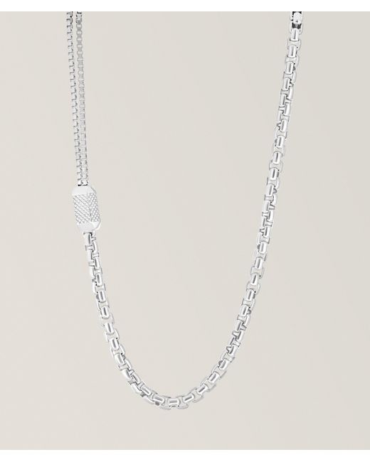 Tateossian White Hexade Box Chain Necklace