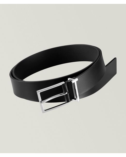 Tom Ford Black Vacchetta Smooth Leather T-Buckle Belt