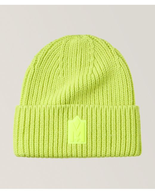 Mackage Green Ribbed Wool-Blend Toque