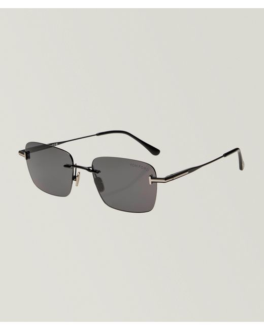 Tom Ford Metallic Jake Rectangular Sunglasses