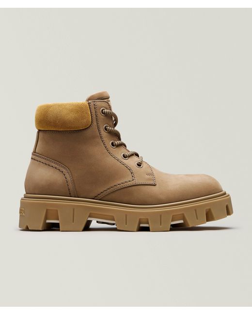 Moncler Natural Peak City Nubuck-Suede Lace-Up Boots for men