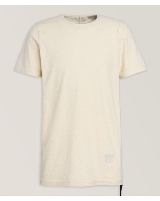 Rick Owens Natural Level Strap Cotton T-Shirt for men