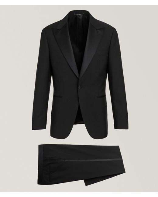 Canali Black Capri Peak Wool-Mohair Tuxedo for men