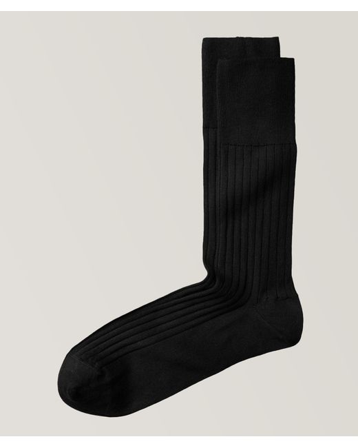 Marcoliani Black Cotton Socks for men