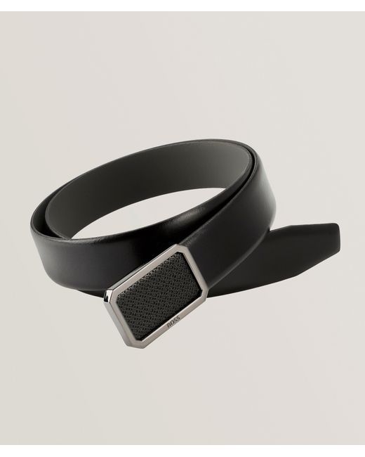Boss Black Ereso Square Buckle Leather Belt