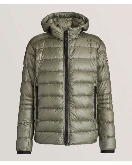 Canada Goose Green Crofton Down Hooded Jacket for men