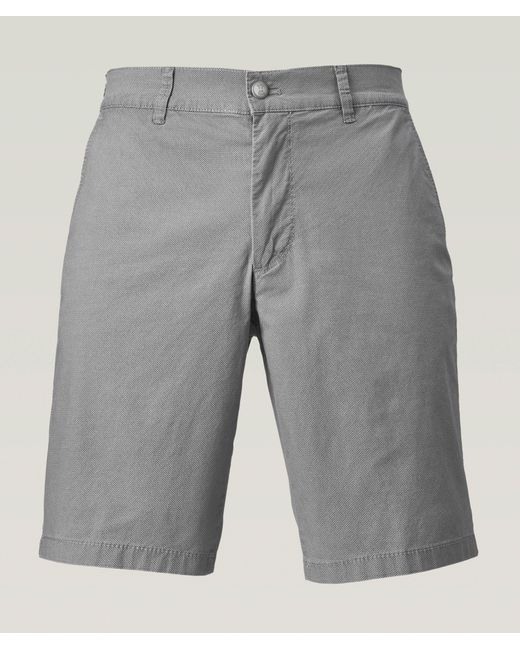 Brax Gray Bozen Ultralight Micro-Neat Bermuda Shorts for men