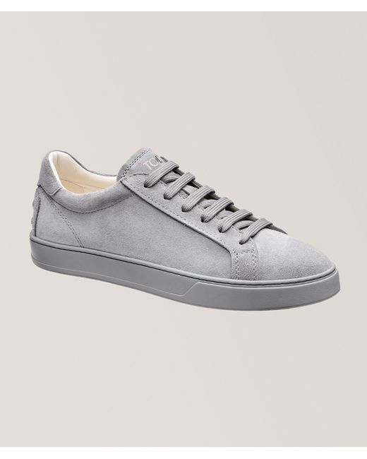 Tod's Gray Suede Tennis Sneakers for men