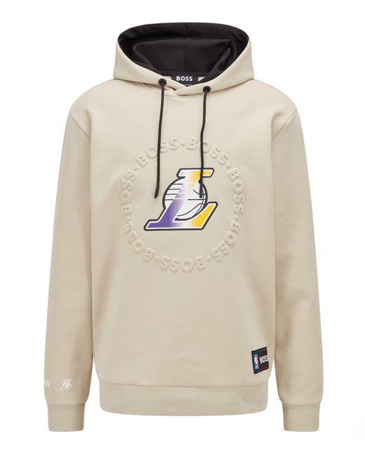 BOSS by HUGO BOSS X Nba Lakers Logo Hoodie in Natural for Men | Lyst Canada