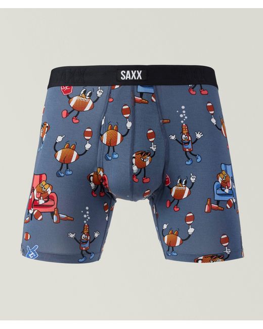 Saxx Underwear Co. Blue Game Day Vibe Xtra Boxer Briefs for men