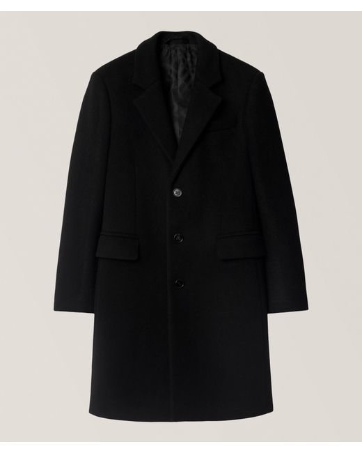 Burberry Black Wool Tailored Coat for men