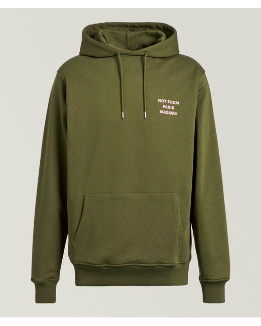 Drole de Monsieur Green Not From Paris Madame Hooded Sweater for men