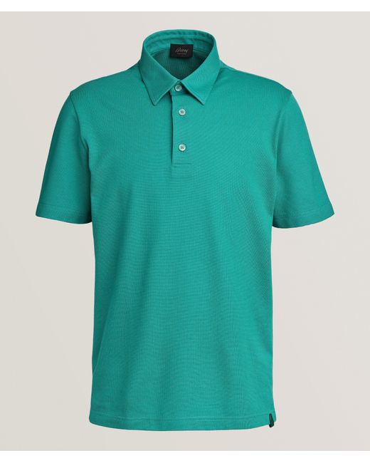 Brioni Blue Cotton Piquã Polo for men