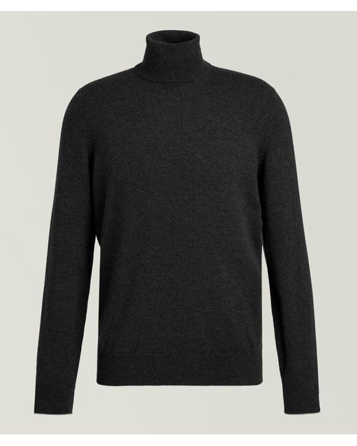 Brunello Cucinelli Black Cashmere Turtleneck Sweater for men