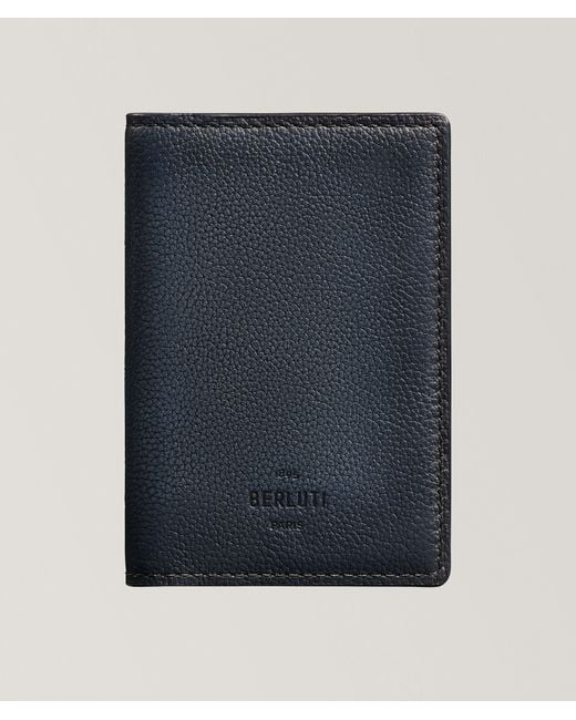 Berluti Blue Jagua Leather Card Holder