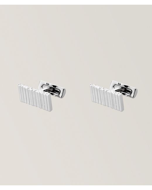 Ferragamo Natural Rectangular Logo Cufflinks