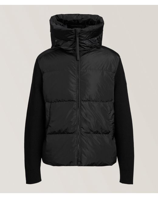 Canada Goose Black Hybridge Grove Knit Hooded Sweater for men