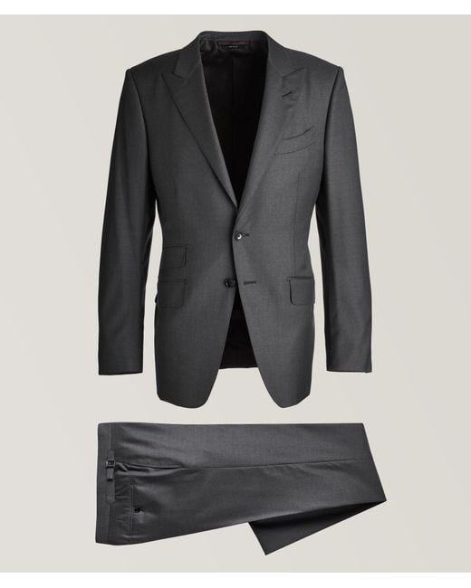 Tom Ford Black O'Connor Solid Wool Suit for men
