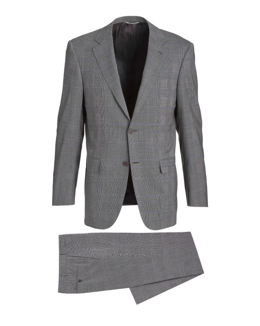 Canali Impeccabile Wool Tonal Glen Plaid Suit in Grey for Men Lyst Canada