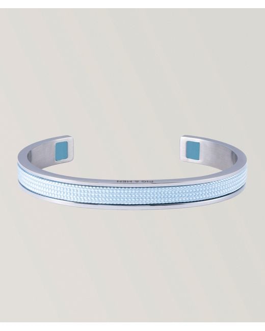 Pig & Hen Blue Navarch Stainless Steel Open Cuff