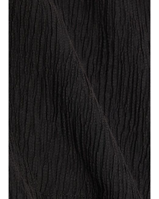 Raith Black Silvano Crinkled Cotton Shorts for men